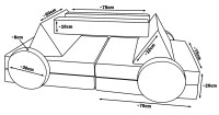 Modulare Kindersofa Spielsofa und Großbausteine-Set 2-in-1